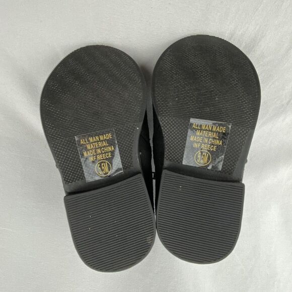 UNR8AD Boots Toddler Girl 5.5 Black Suede Ankle Booties Bow Detail Fall MINT! - Picture 9 of 9